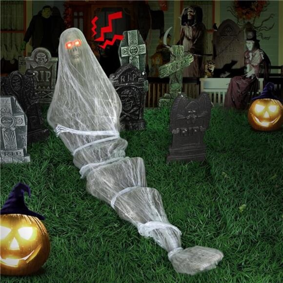 72 Inch Halloween Decorations Cocoon Corpse, Scary Hanging Cocoon Corpse Props - Picture 7 of 8